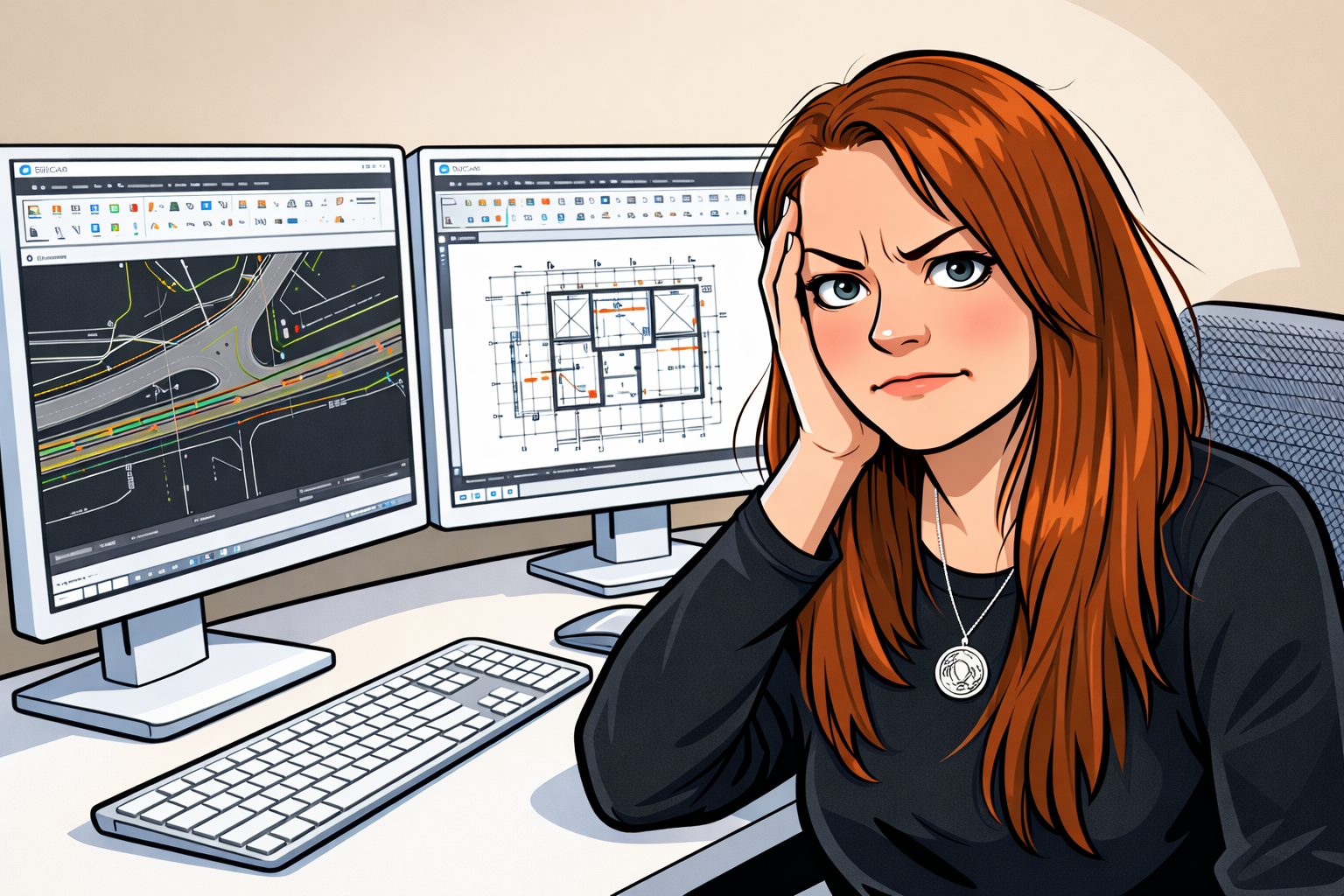 CAD Anwender schaut fragend